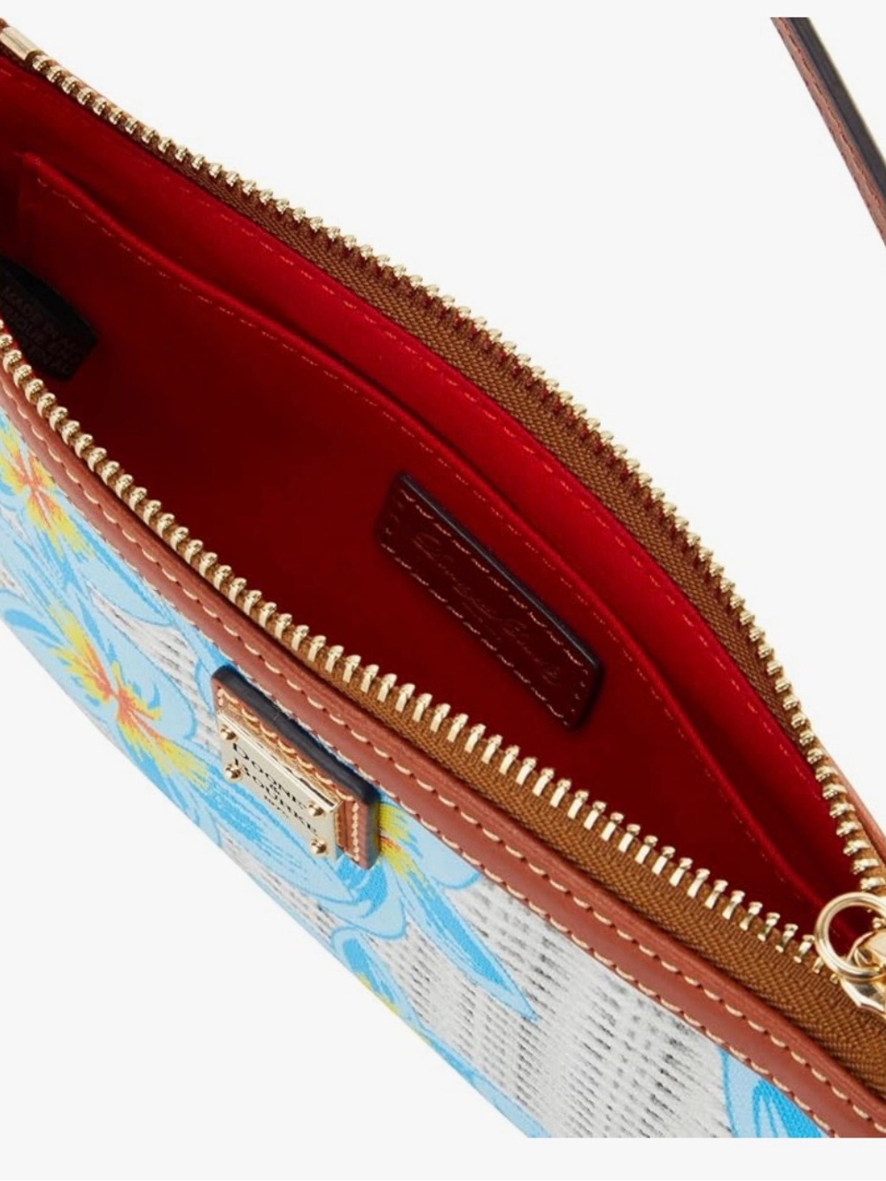 Dooney & Bourke Floral Wristlet Crossbody Bag - Blue